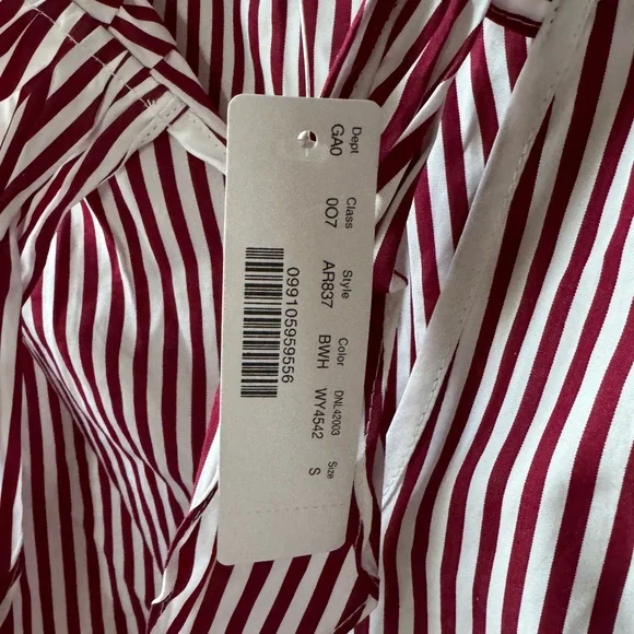 Thomas Mason® for J.Crew bow-neck top in stripe - Picture 4 of 4